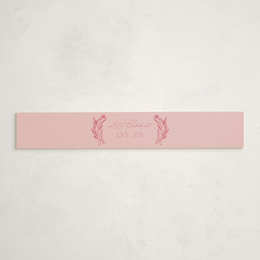 "Wildflower" - Baby Shower Belly Bands in Rose by Leah Bisch - Front