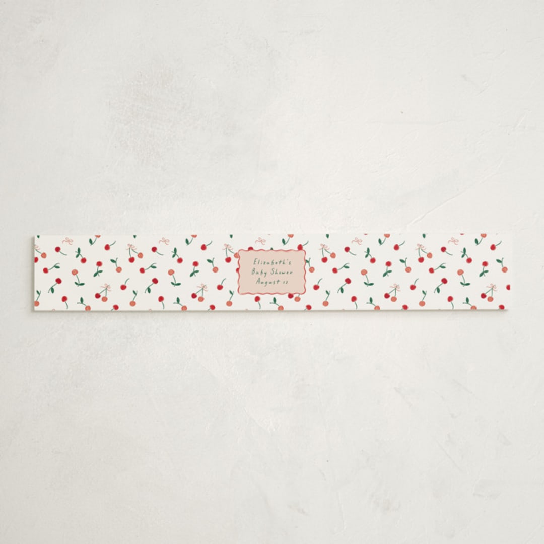 "Cherry Sweet" - Baby Shower Belly Bands in Cherry Pie by Erin German - Front
