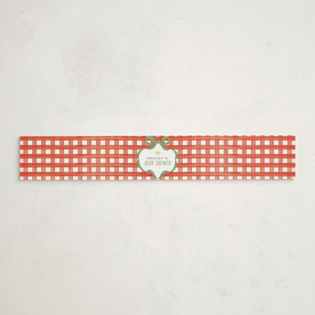 "So Berry Sweet" - Baby Shower Belly Bands in Strawberry by Itsy Belle Studio - Front