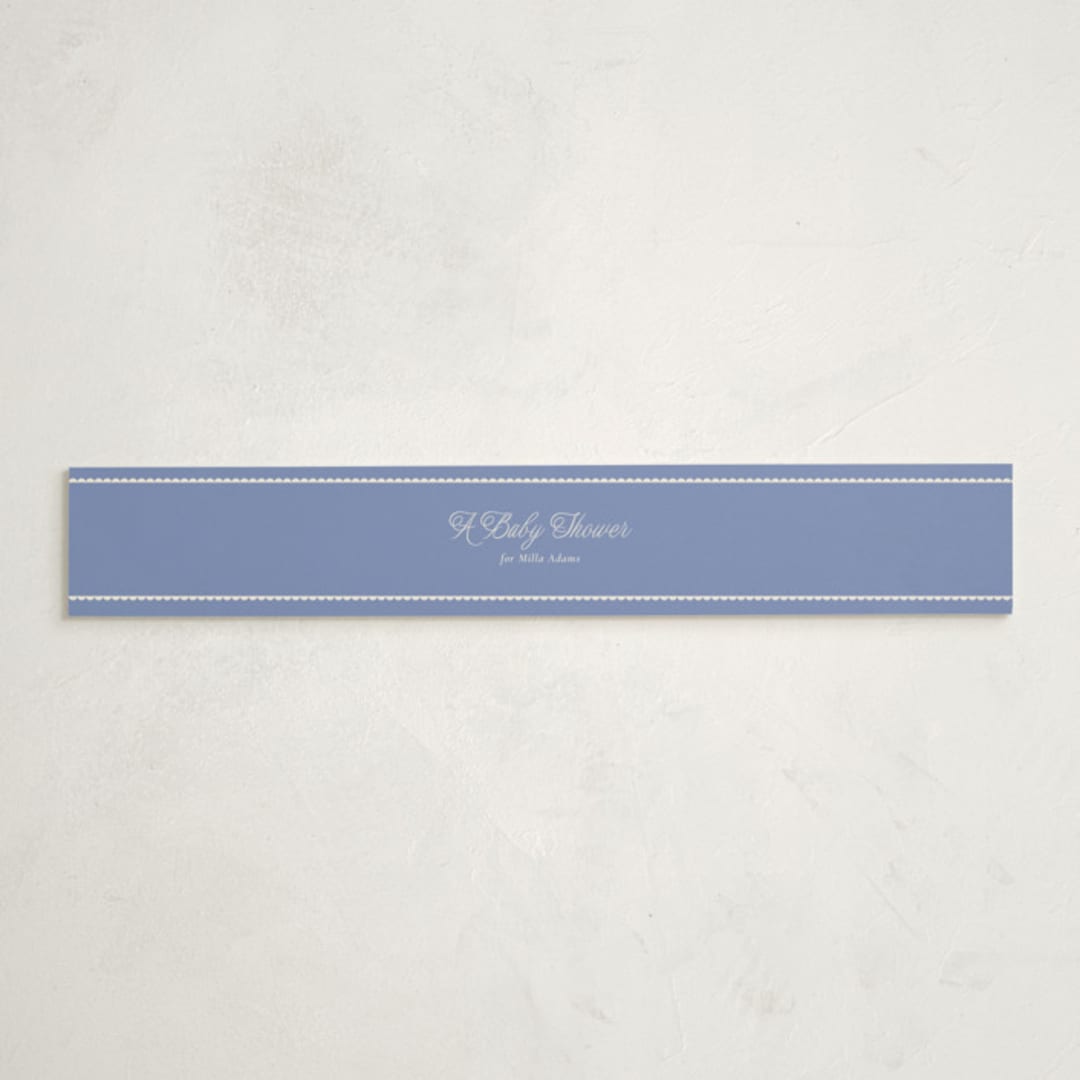 "Bloomy Baby" - Baby Shower Belly Bands in Cobalt by Ana Sharpe - Front