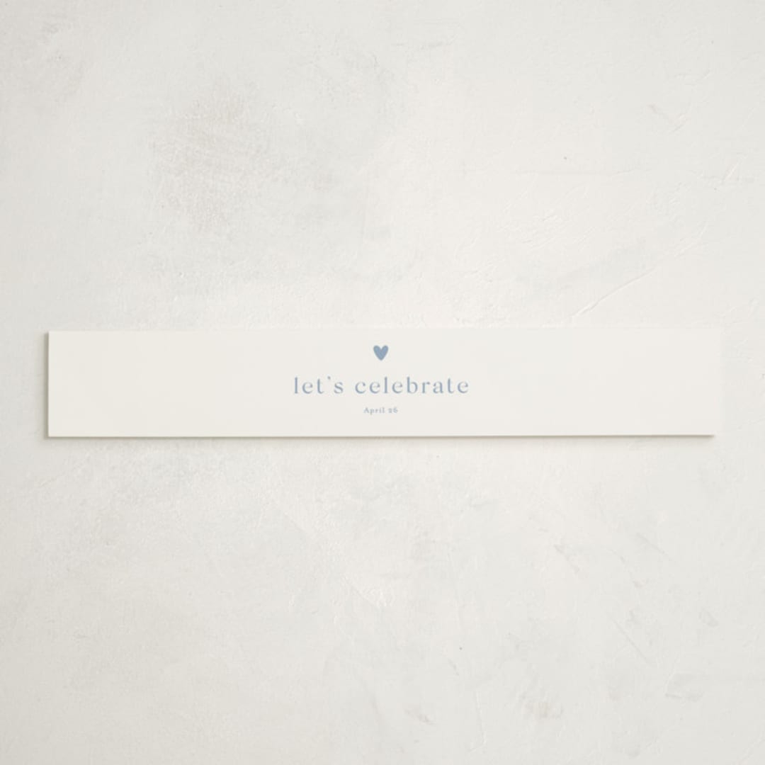 "Heartbeat" - Baby Shower Belly Bands in Provincial Blue by Stacey Meacham - Front