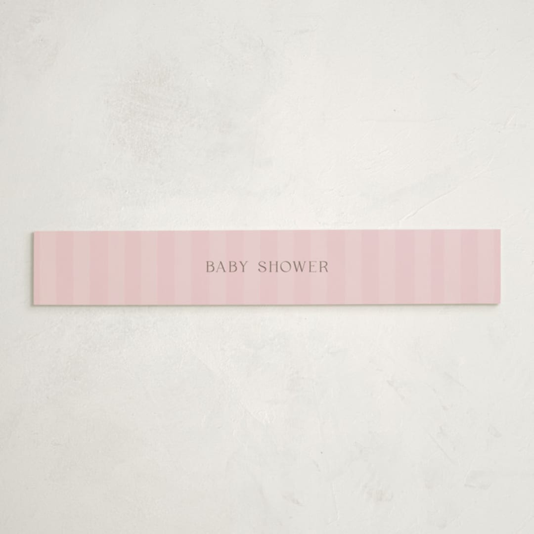 "Baby Stripes" - Baby Shower Belly Bands in Rose by Angela Thompson - Front