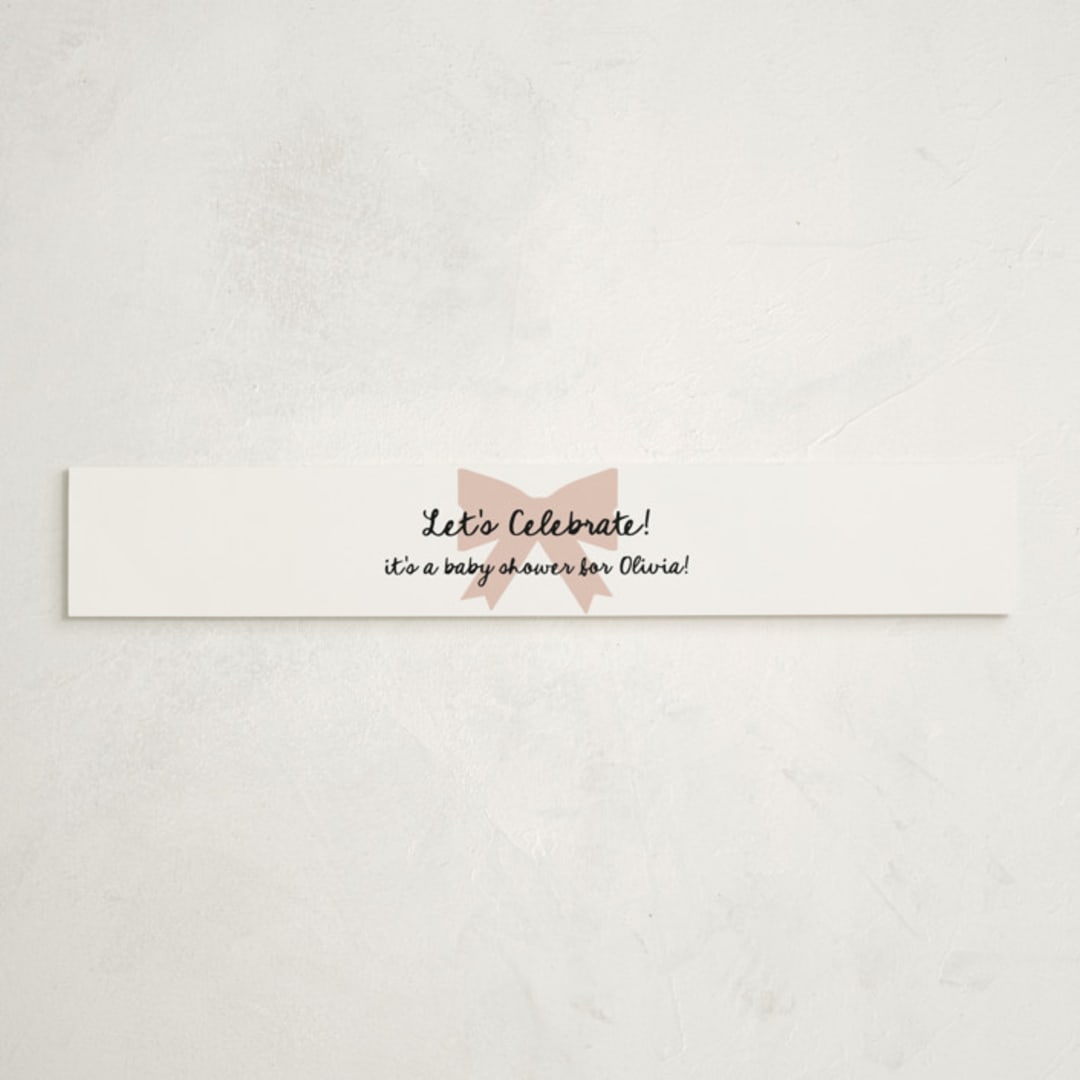 "Gift" - Baby Shower Belly Bands in Blush by AK Graphics - Front