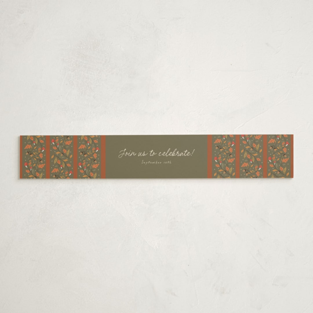 "Nuts for Baby" - Baby Shower Belly Bands in Pumpkin by Jackie Crawford - Front