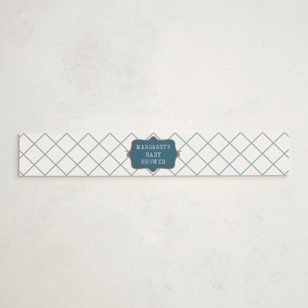 "Cowboy Baby" - Baby Shower Belly Bands in Denim by Paper Sun Studio - Front