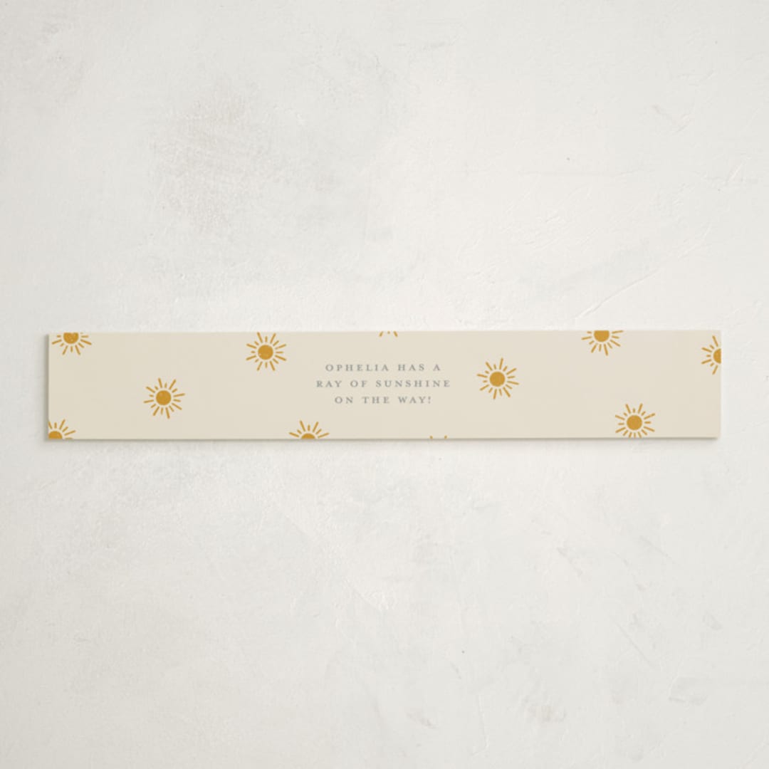 "Sun Toss" - Baby Shower Belly Bands in Golden Sun by Meggy Masters - Front