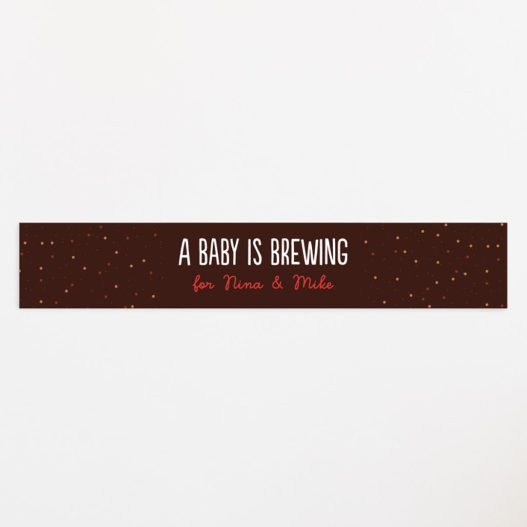 "Baby Brewing" - Baby Shower Belly Bands in Grain by Erica Krystek - Front