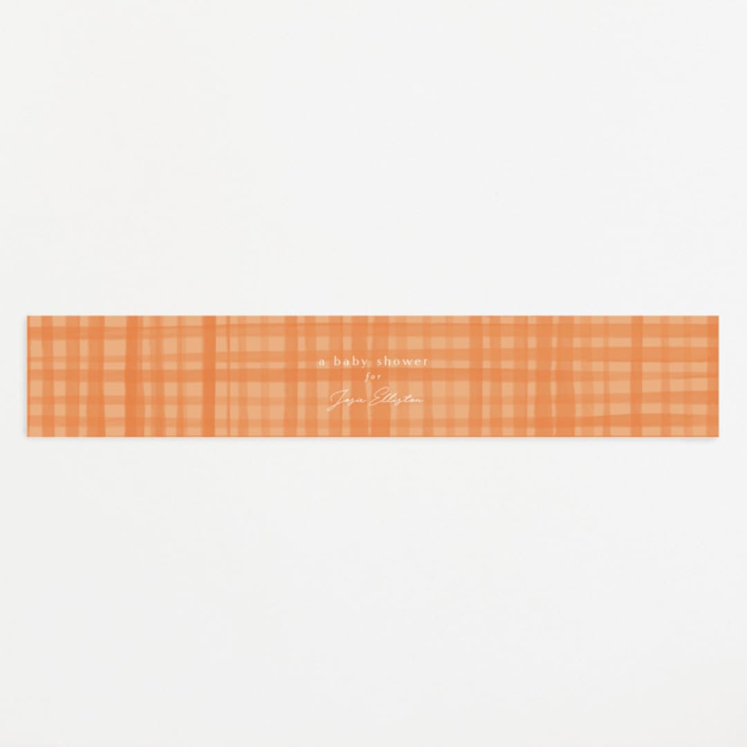 "Autumn Pumpkins" - Baby Shower Belly Bands in Pumpkin by Rebecca Durflinger - Front
