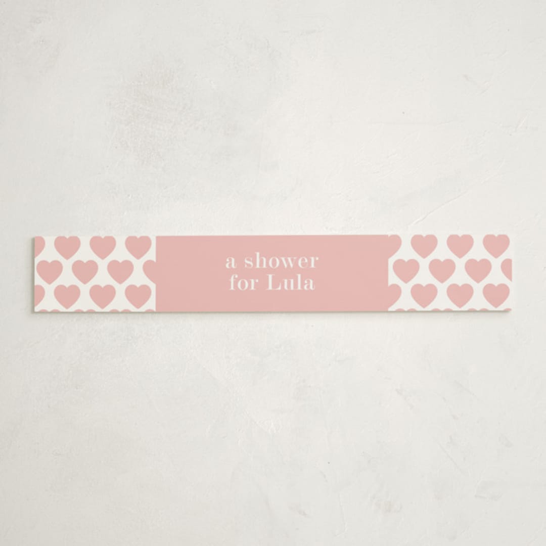 "itsy" - Baby Shower Belly Bands in Sweet Pink by Sara Hicks Malone - Front
