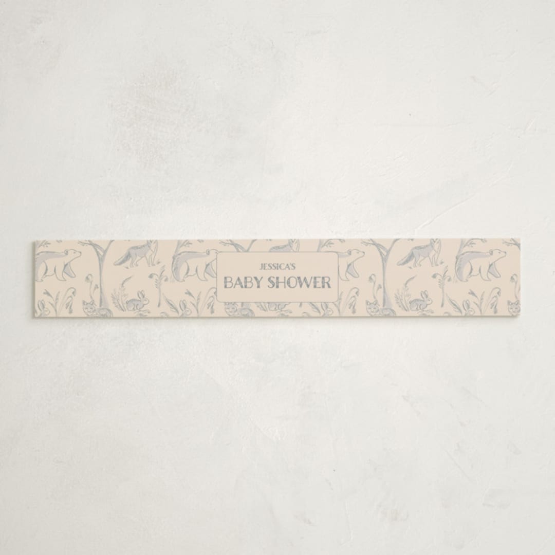 "Forest Toile" - Baby Shower Belly Bands in Bamboo by Teju Reval - Front