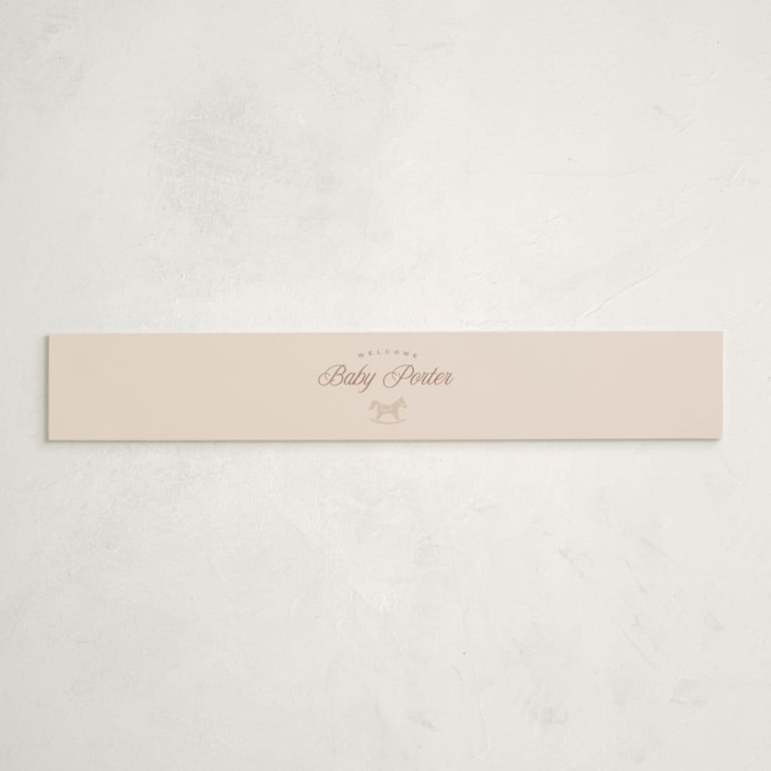 "Storybook" - Baby Shower Belly Bands in Blush by Hannah Williams - Front