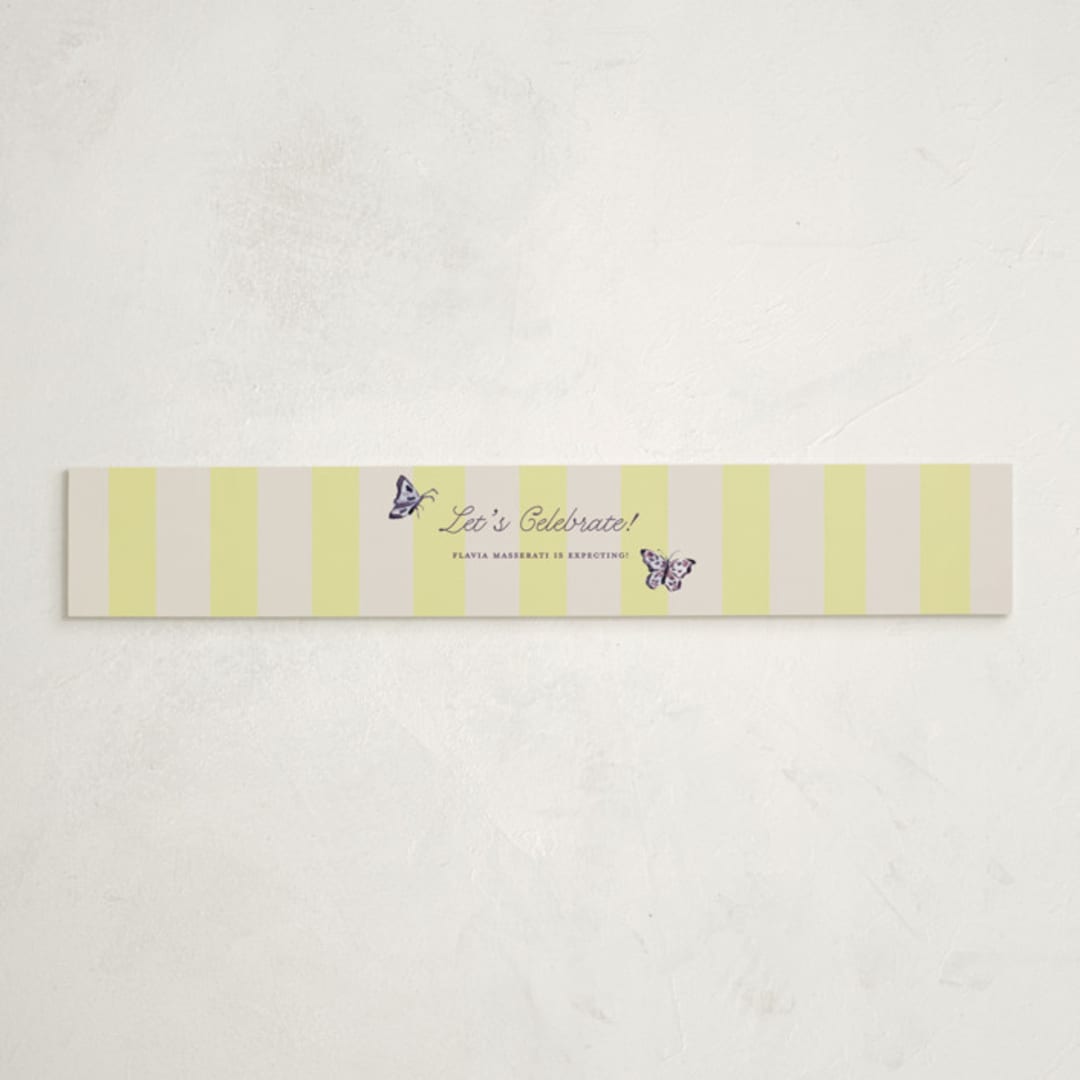 "Blooming Garden" - Baby Shower Belly Bands in Citrus by Pati Cascino - Front