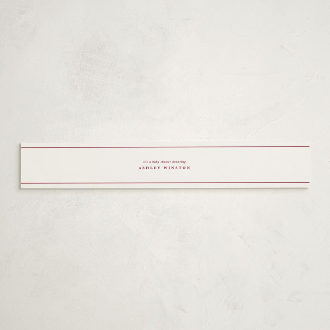 "Classic Cherries" - Baby Shower Belly Bands in Bing Cherry by Charter Oaks Creative - Front