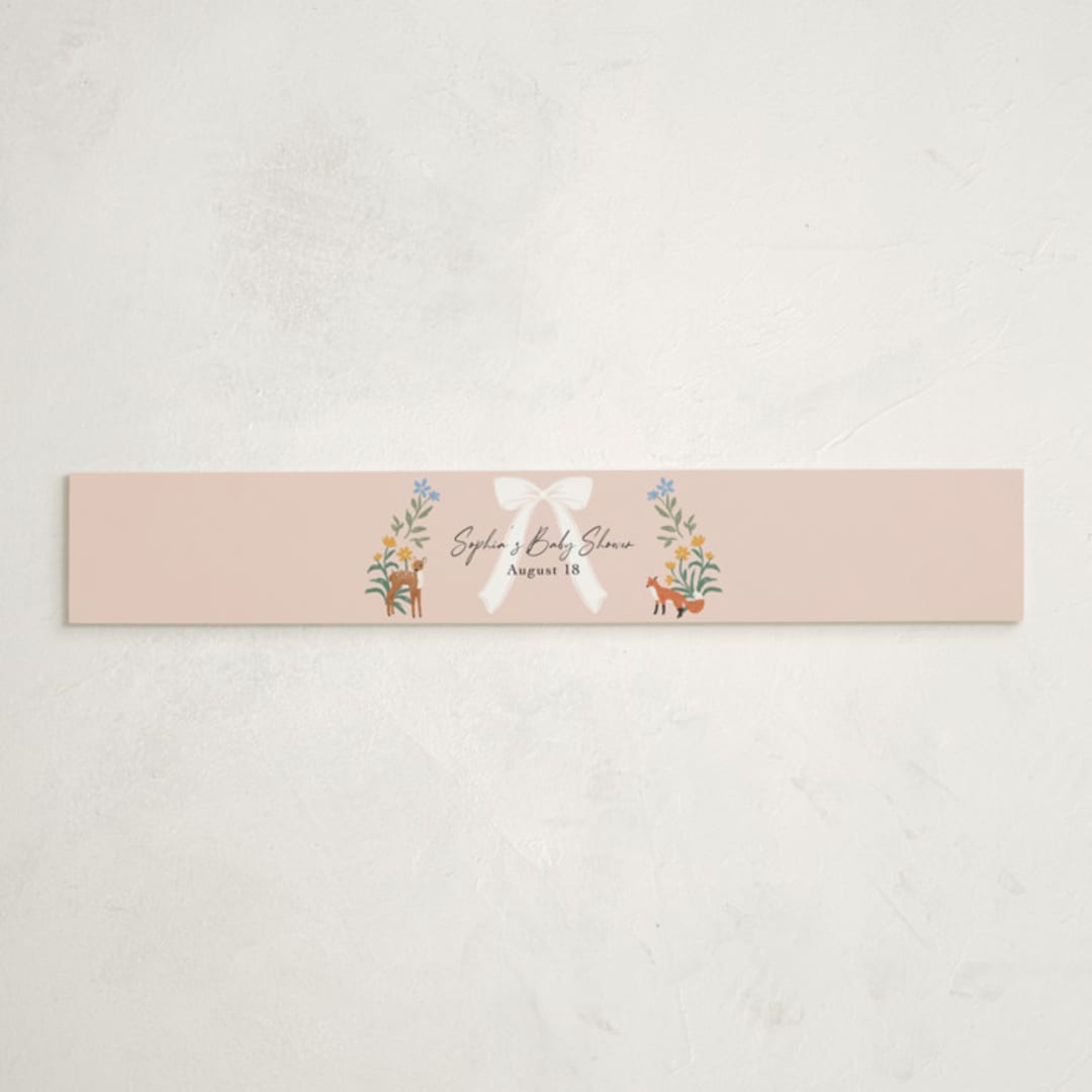 "Ribbon In Bloom" - Baby Shower Belly Bands in Petal by Elly - Front