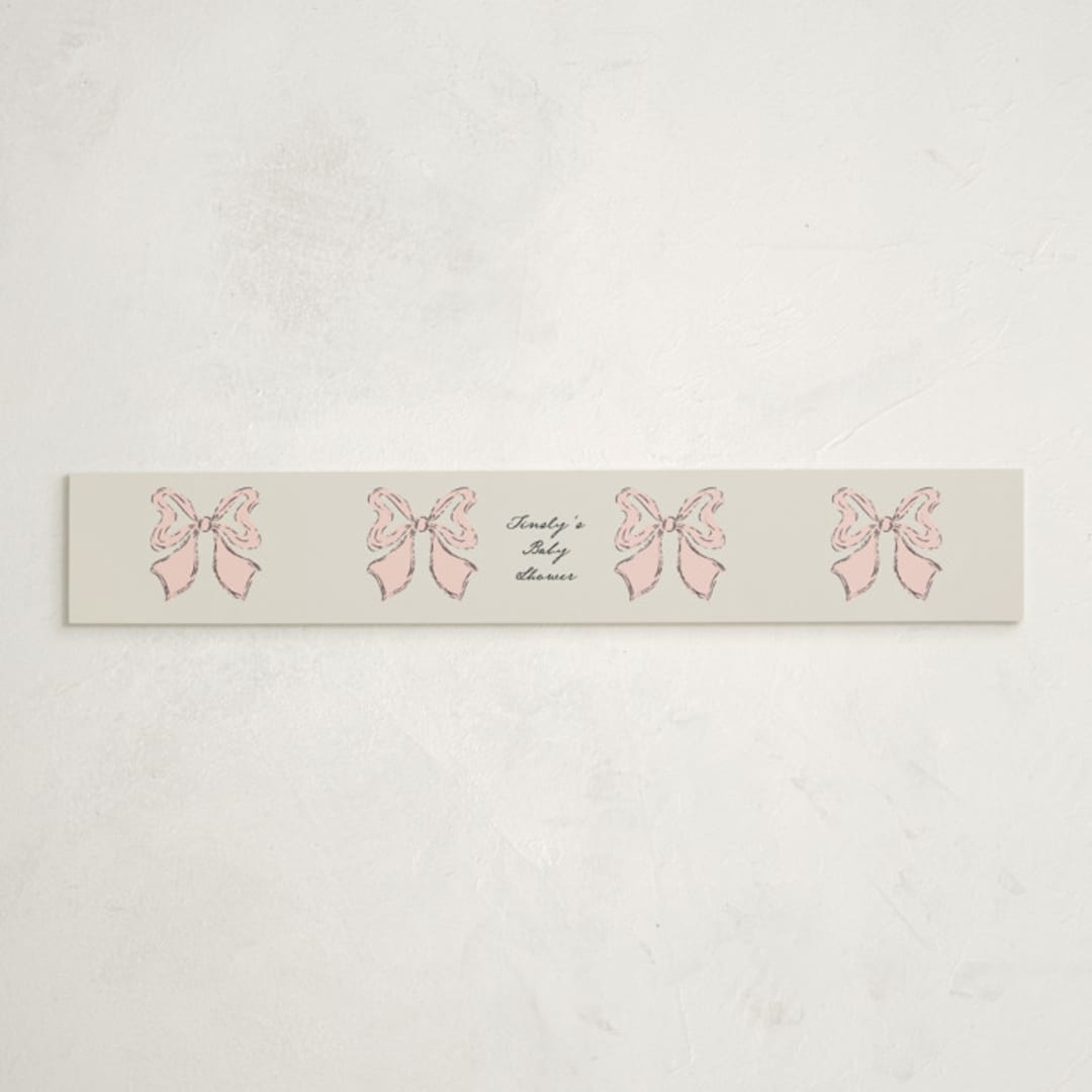 "Antique Rattle" - Baby Shower Belly Bands in Rose by Gwen Bedat - Front