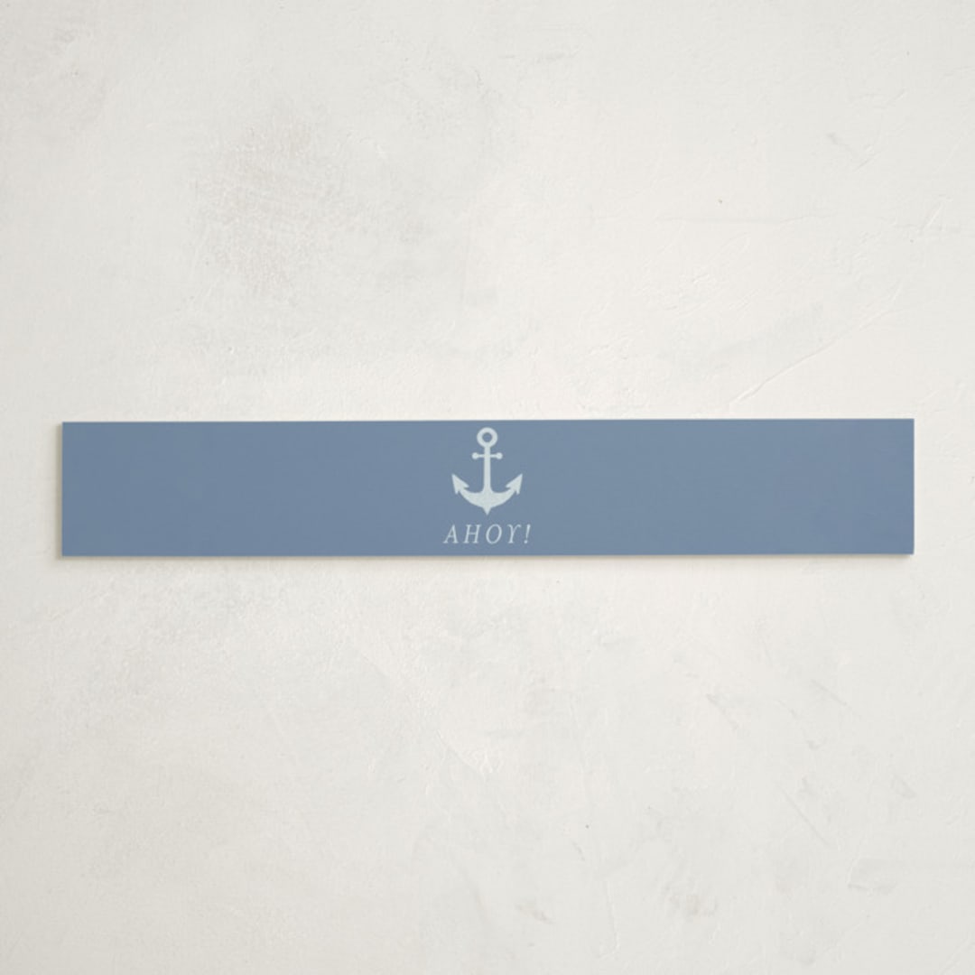 "Ahoy" - Baby Shower Belly Bands in Sea by Brynne Foster - Front