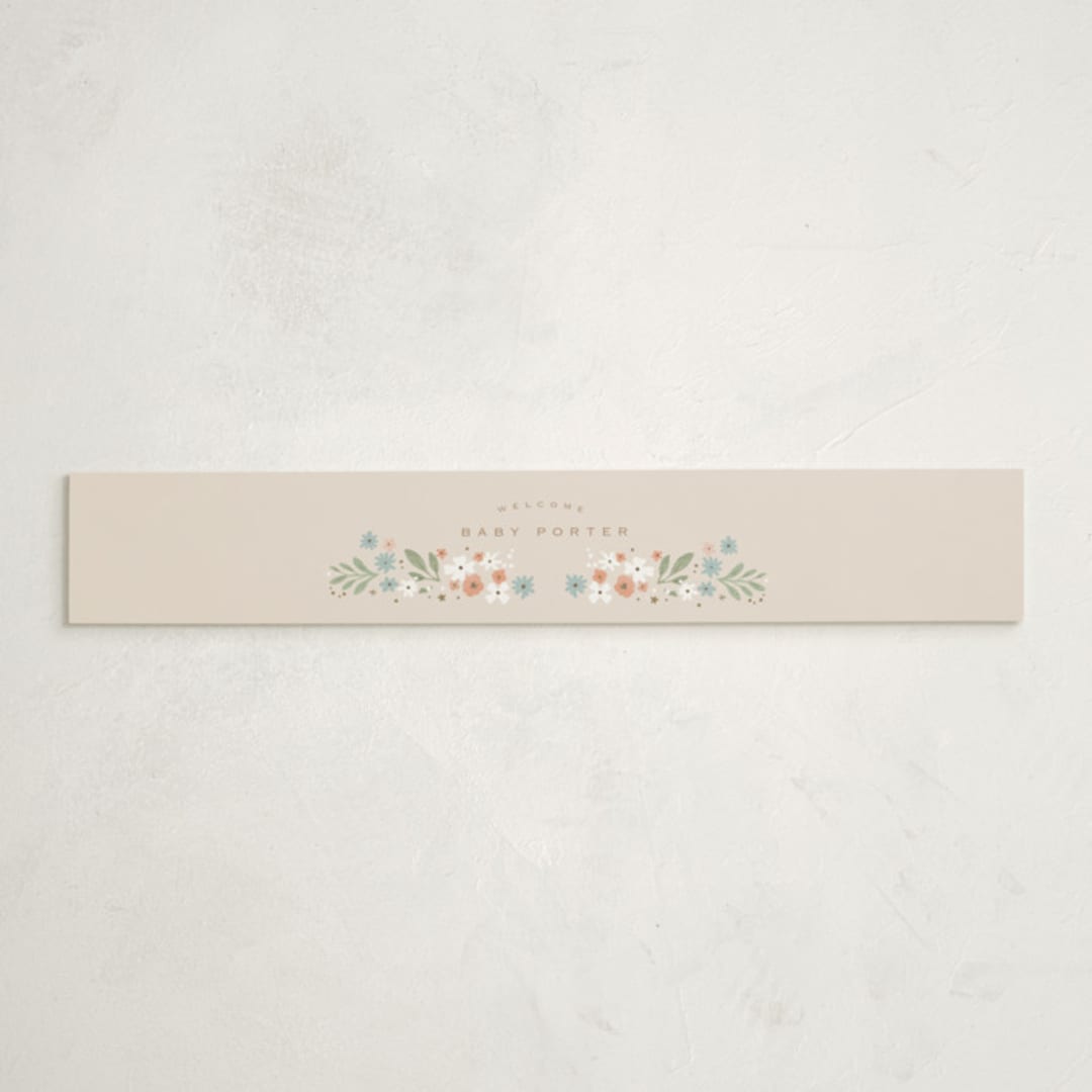 "Twinkle Bunny" - Baby Shower Belly Bands in Sand by Hannah Williams - Front