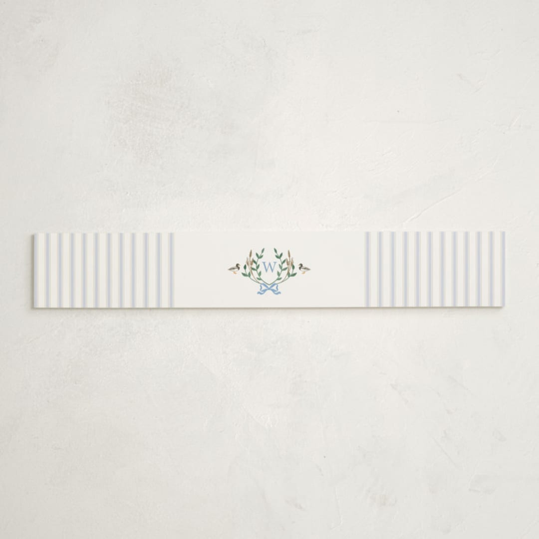 "Southern Mallard Duck" - Baby Shower Belly Bands in Powder by Rebecca Marchese - Front
