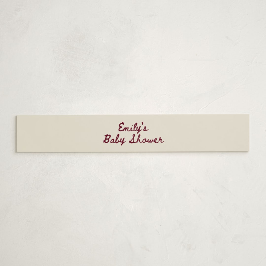 "Bow Corners" - Baby Shower Belly Bands in Rosewood by Cass Loh - Front