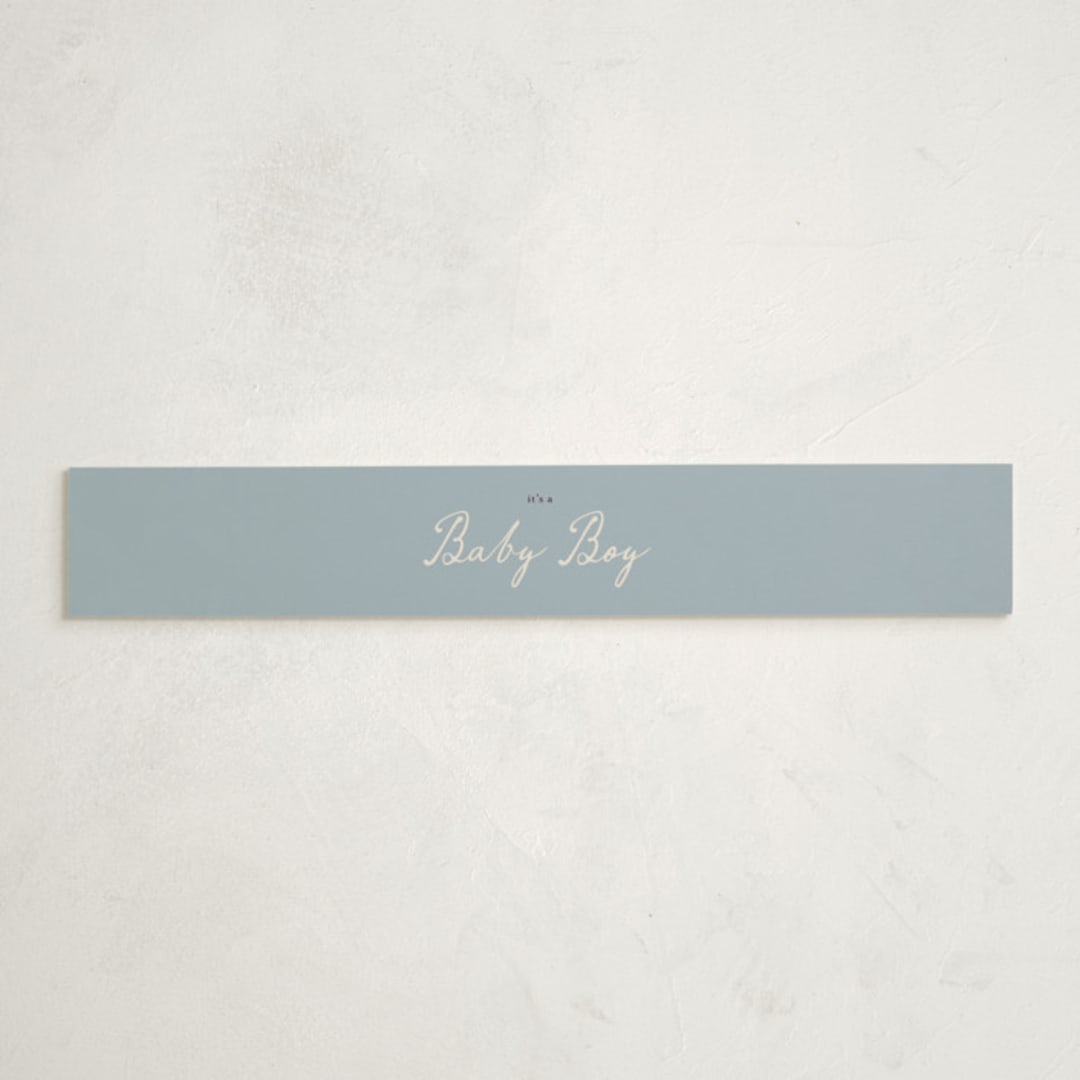 "Baby Bow" - Baby Shower Belly Bands in Denim by Ani Somi - Front