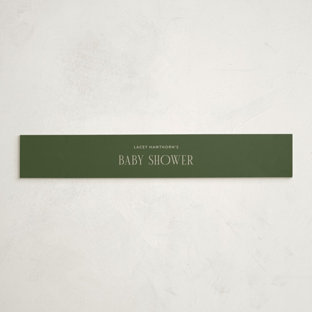 "Prep Room" - Baby Shower Belly Bands in Taupe by Ashlee Townsend - Front