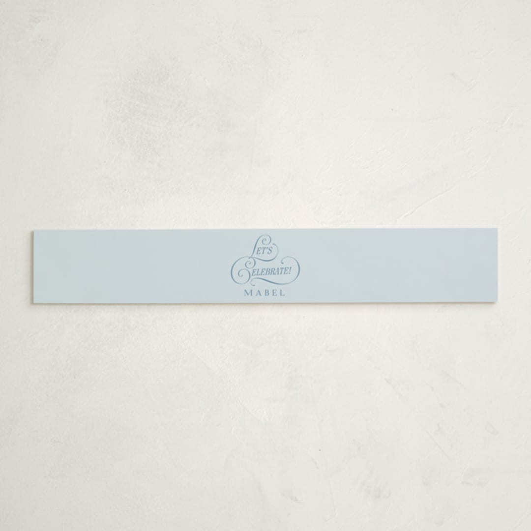 "Oh Boy!" - Baby Shower Belly Bands in Bluebonnet by Laura Hankins - Front