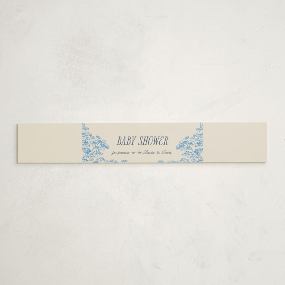 "Sweet Swan" - Baby Shower Belly Bands in Bluebell by Pati Cascino - Front