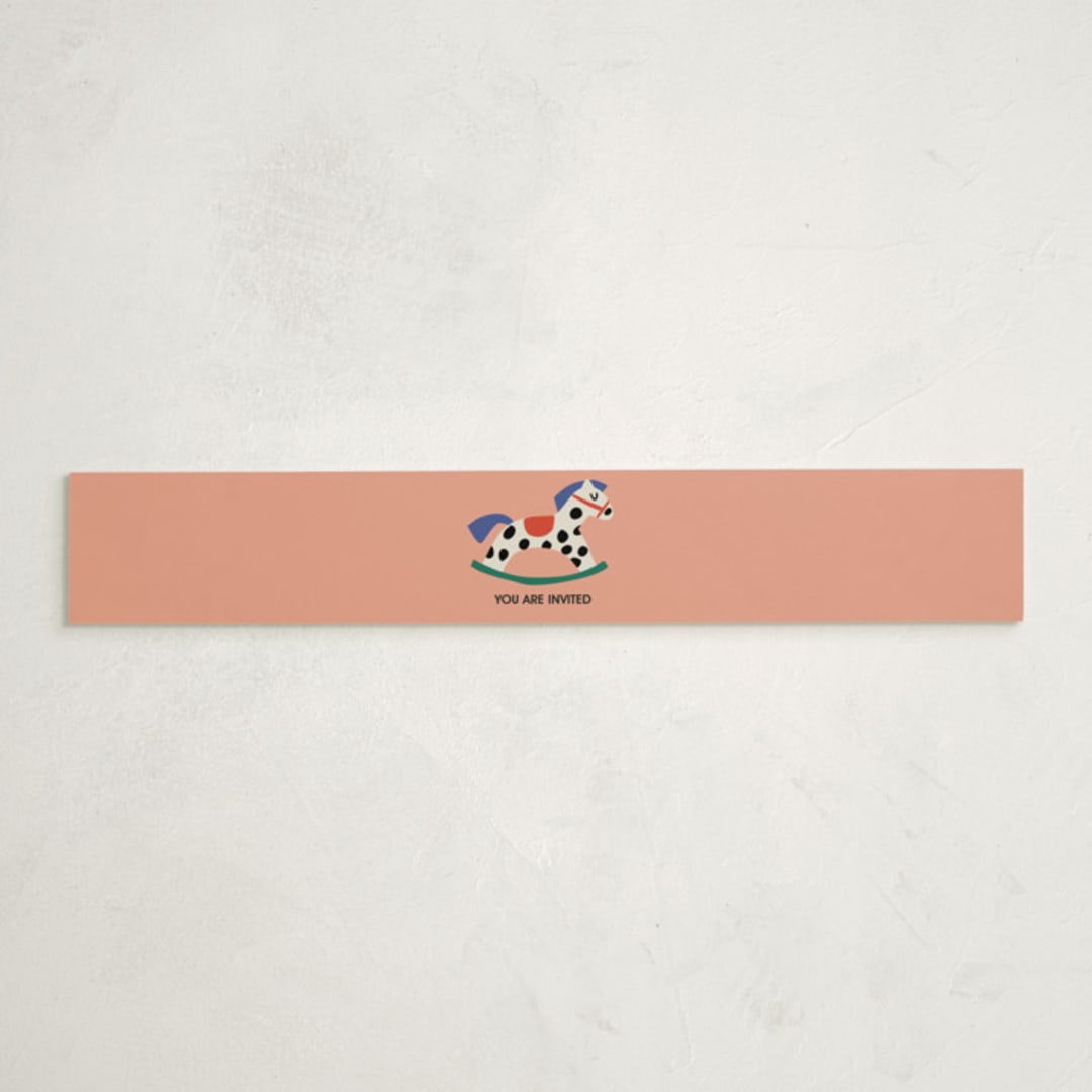 "Rocking Baby Shower" - Baby Shower Belly Bands in Peach by Harriet Richter - Front