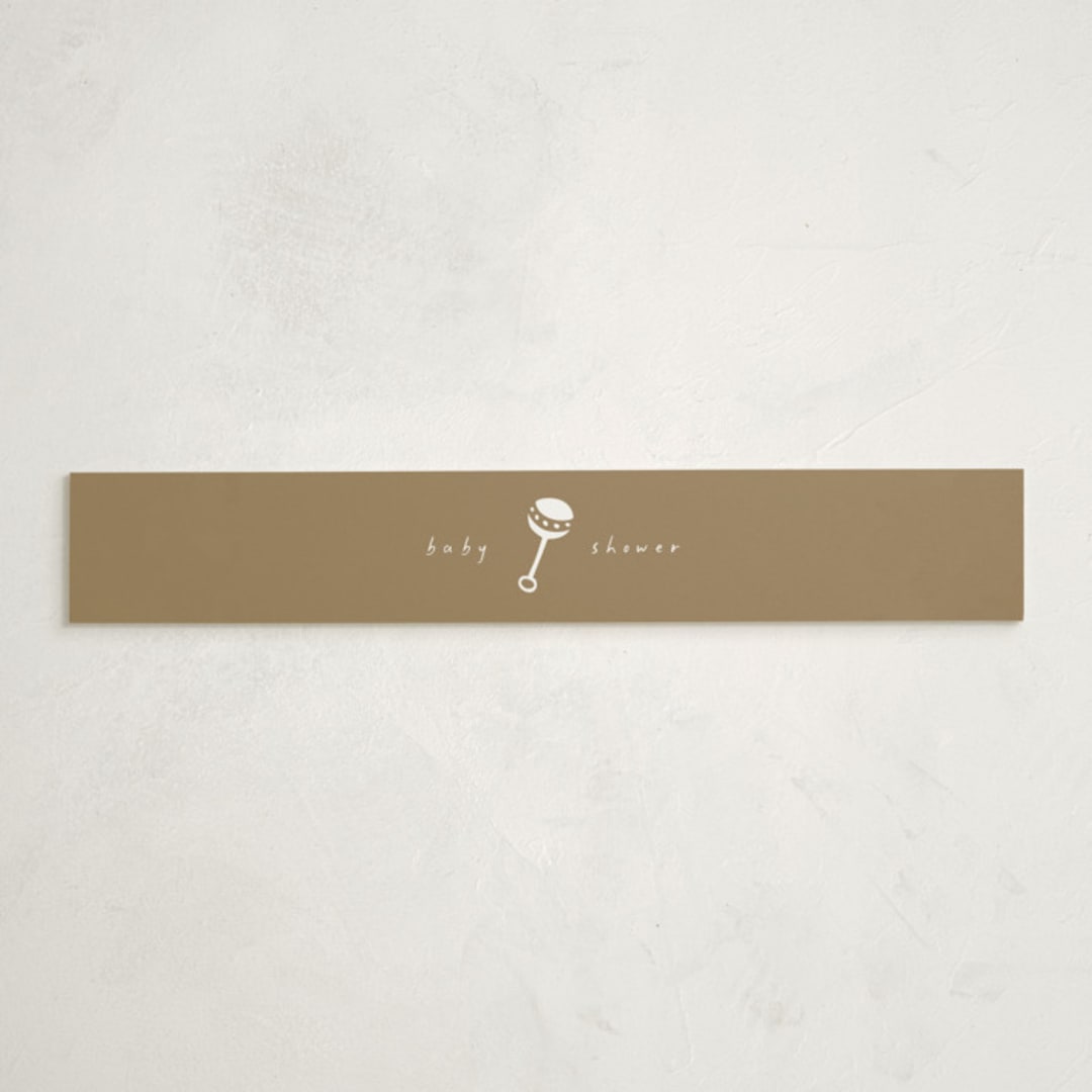 "Foil Rattle" - Baby Shower Belly Bands in Cotton by Stacy Maalouf - Front