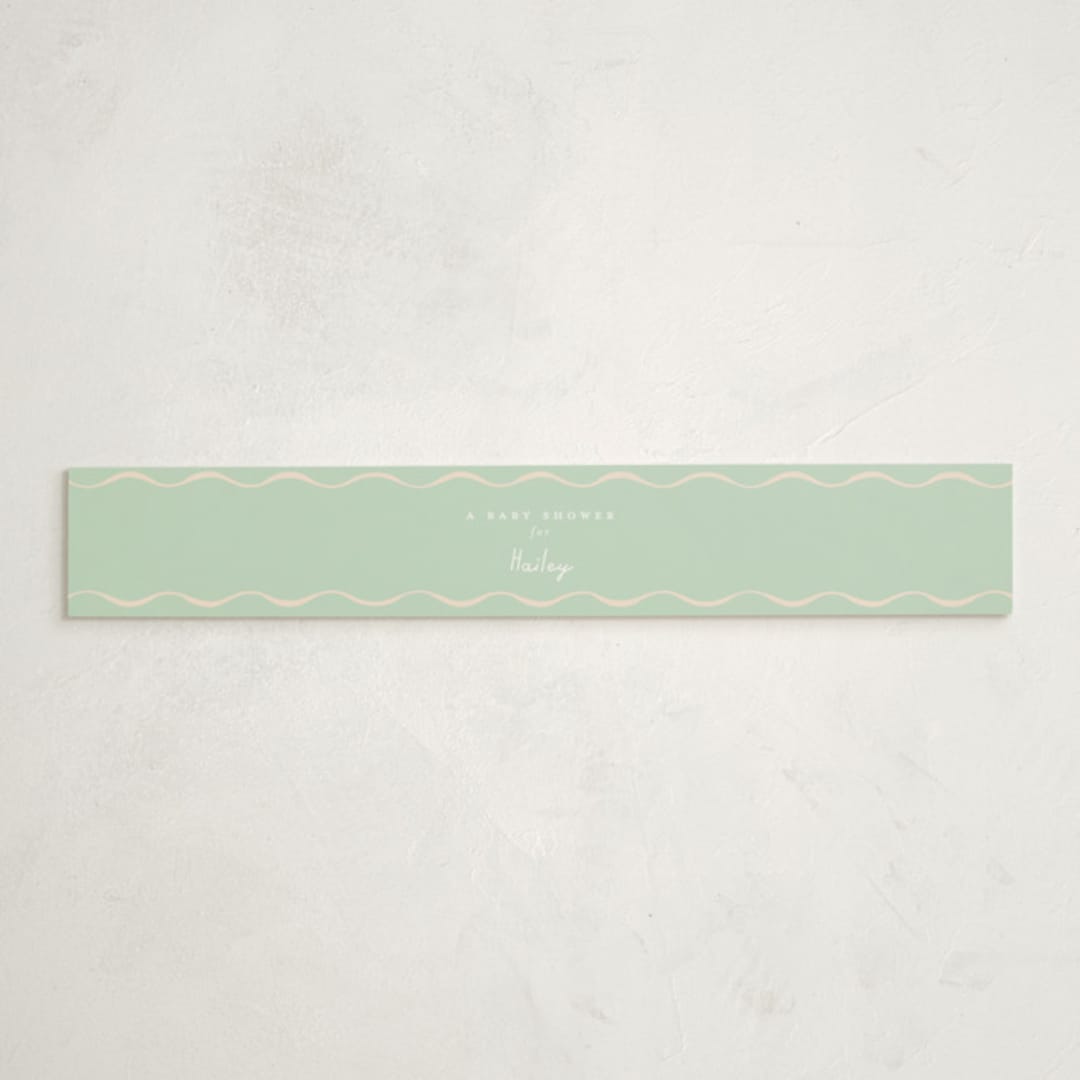 "petite corners" - Baby Shower Belly Bands in Seafoam by Jennifer Wick - Front