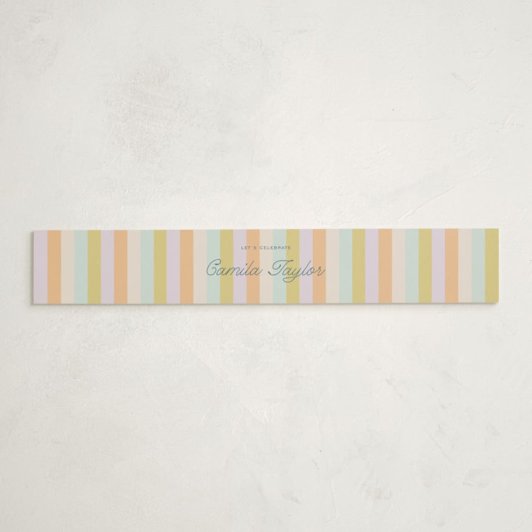 "Striped" - Baby Shower Belly Bands in Wildflower by Pixel and Hank - Front