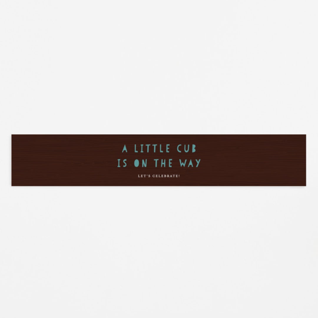 "Woodland Type" - Baby Shower Belly Bands in Birch by Erica Krystek - Front