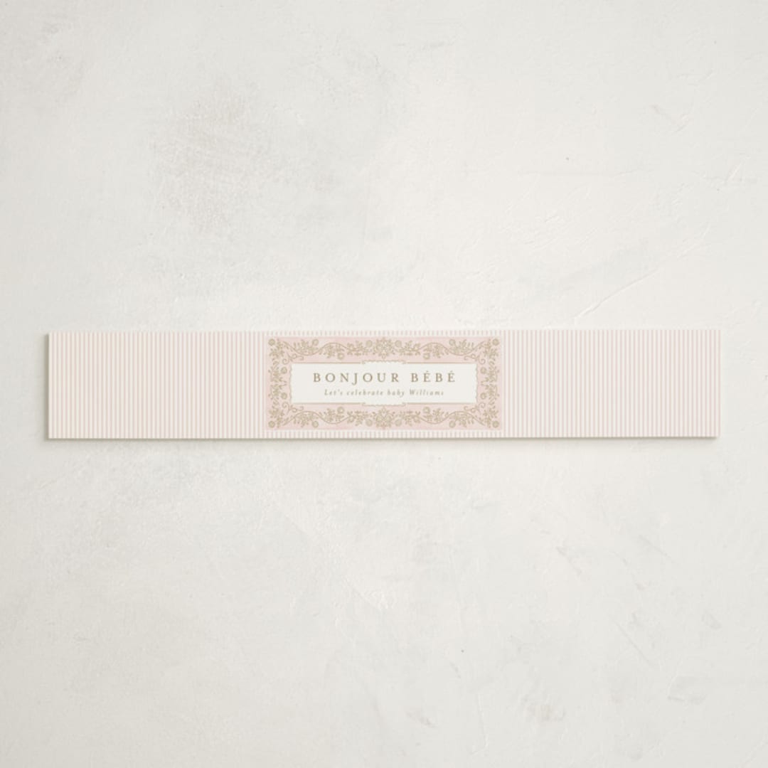 "Bebe" - Baby Shower Belly Bands in Cotton Candy by Jenna Holcomb - Front