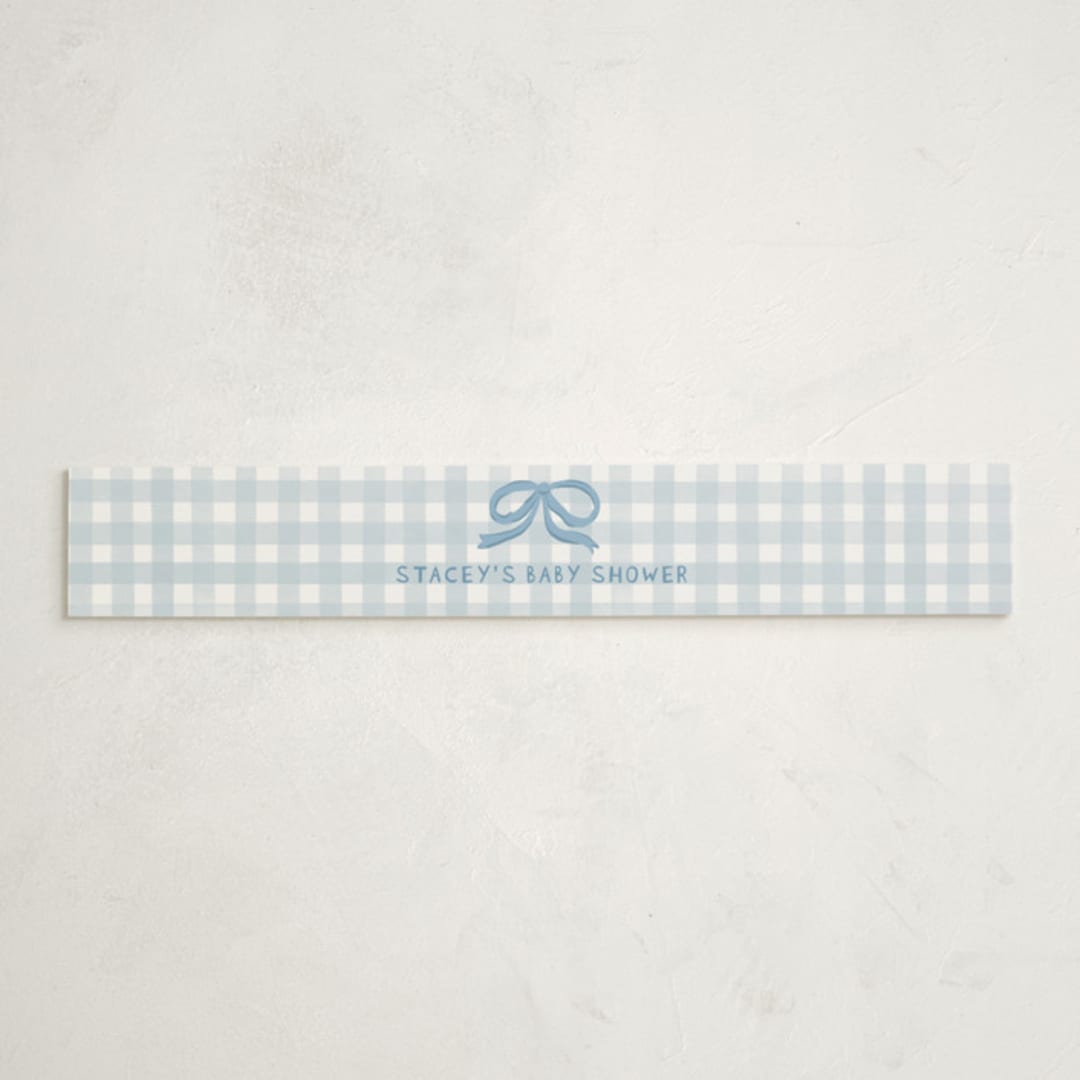 "Vintage goose" - Baby Shower Belly Bands in Sky by Creo Study - Front