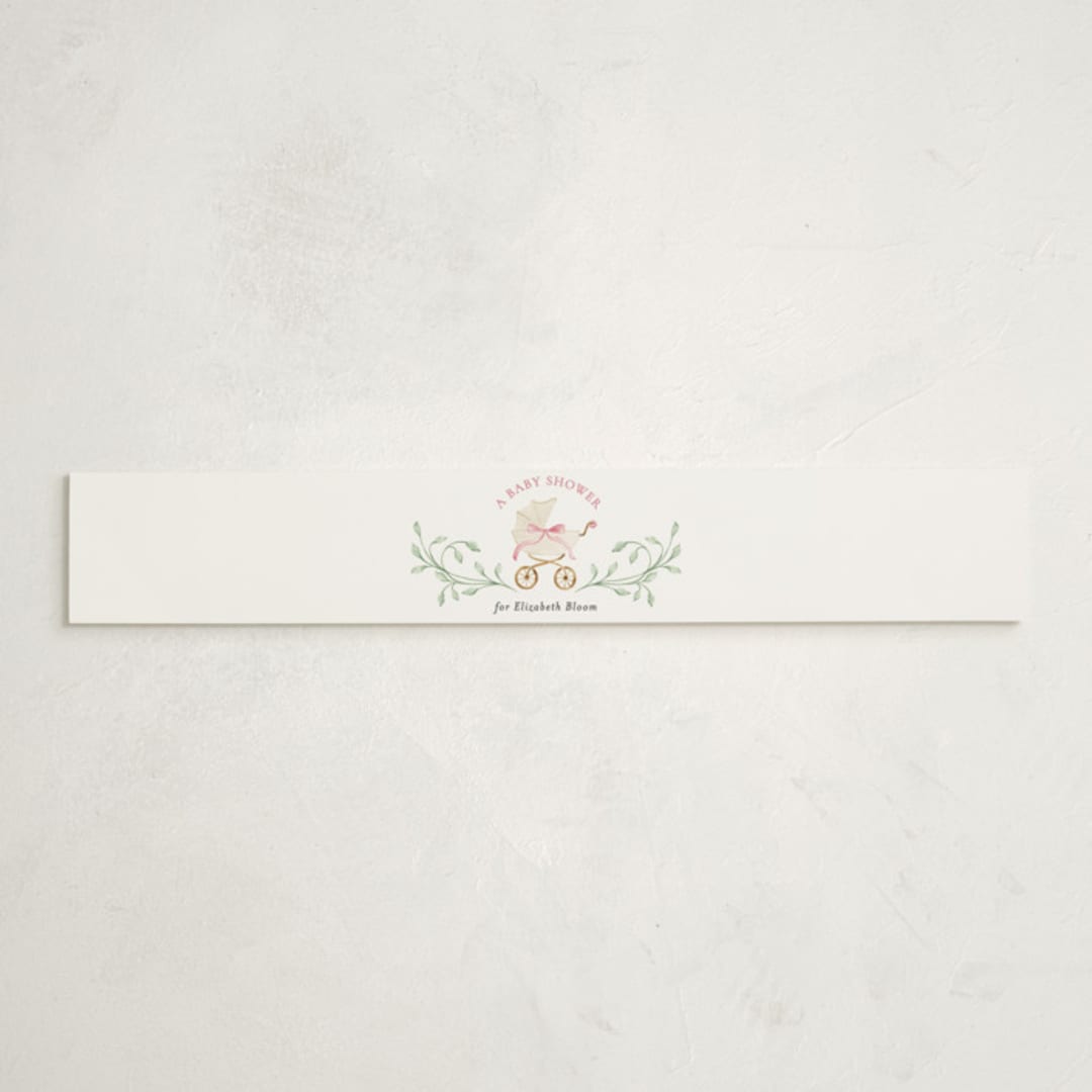 "graceful" - Baby Shower Belly Bands in Peony by Sarah Knight - Front