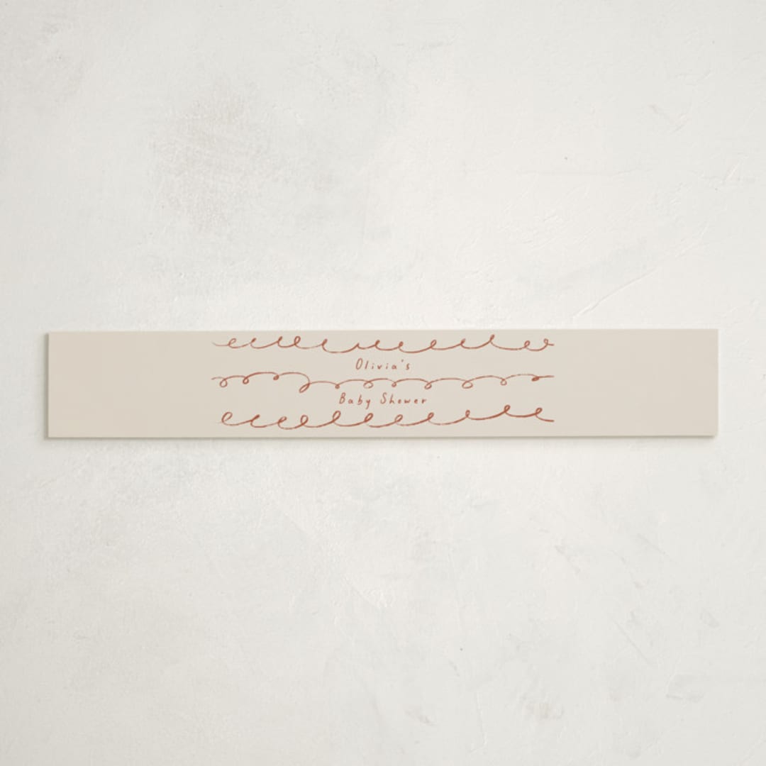 "Kangaroo Pop" - Baby Shower Belly Bands in Cream by Gwen Bedat - Front