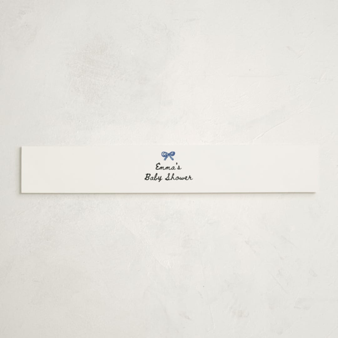 "Nautical doodles" - Baby Shower Belly Bands in Denim by Cass Loh - Front