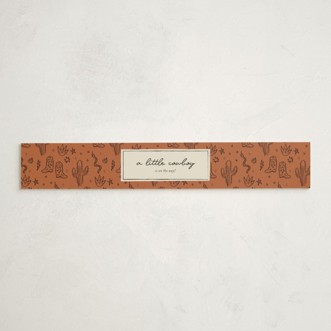 "El Ranchero" - Baby Shower Belly Bands in Rust by Ani Somi - Front