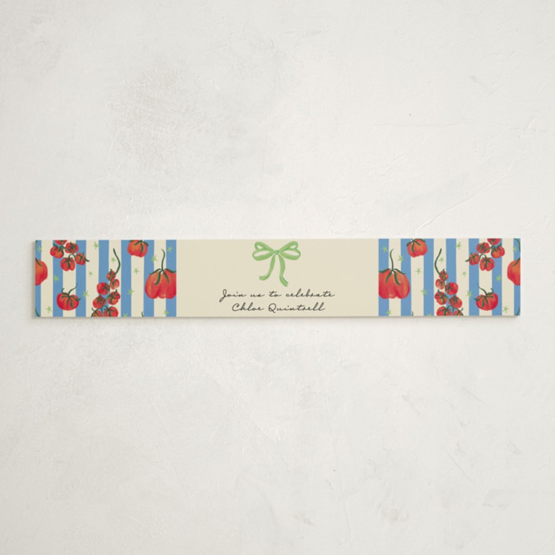 "Petit Pomodoro" - Baby Shower Belly Bands in Lime by Jackie Crawford - Front