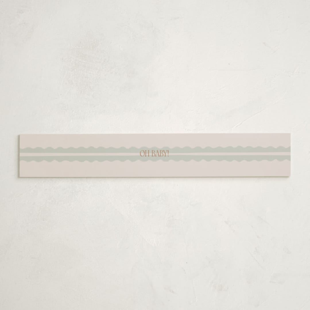 "Waiting for a sibling" - Baby Shower Belly Bands in Sea Fog by Erin Kessler - Front