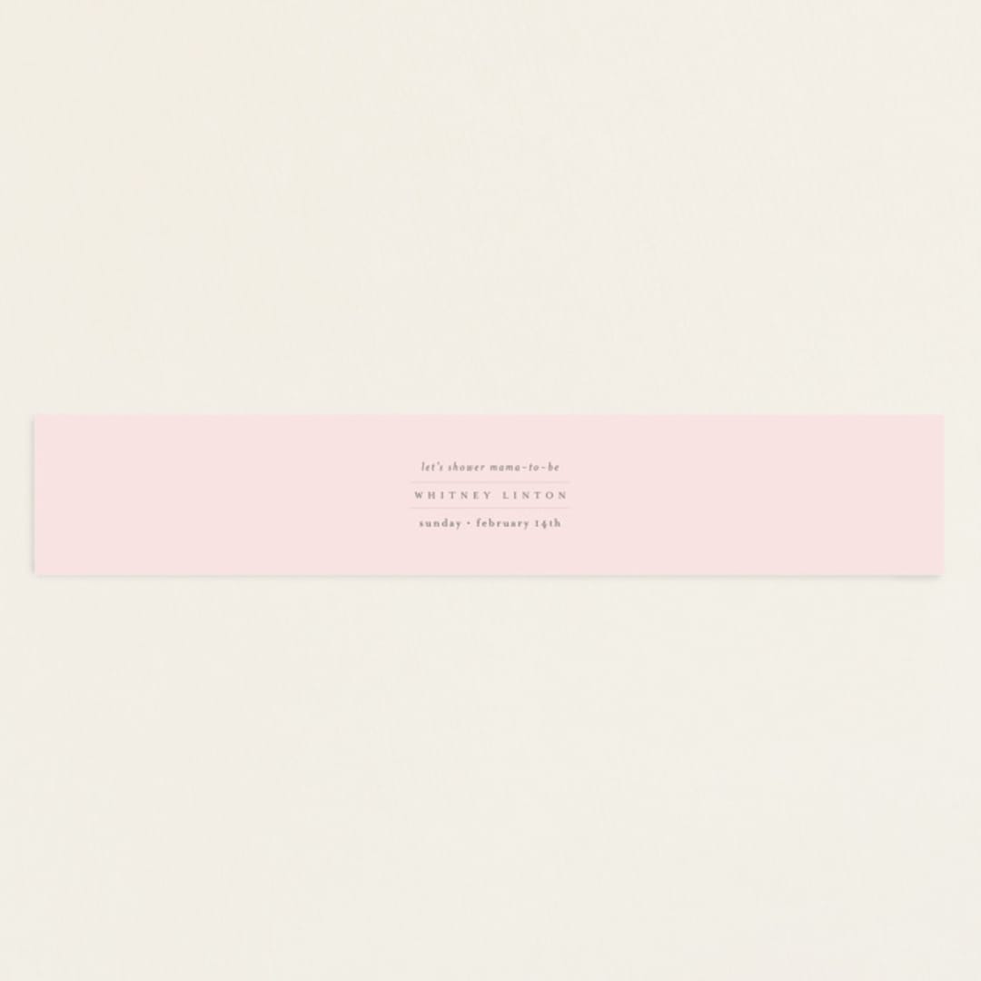 "Whisper" - Baby Shower Belly Bands in Blush by Sara Hicks Malone - Front