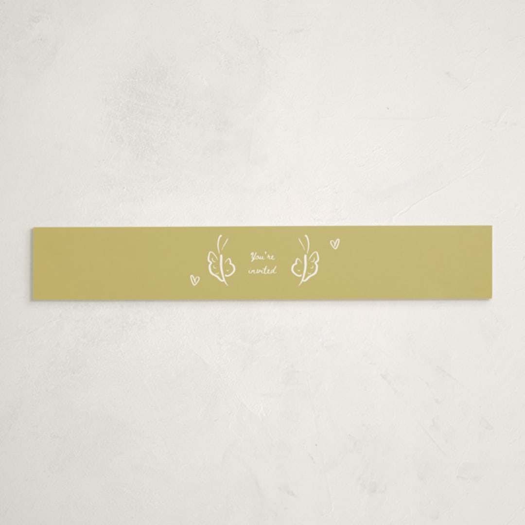 "Golden Flowers" - Baby Shower Belly Bands in Cloud by Ani Somi - Front