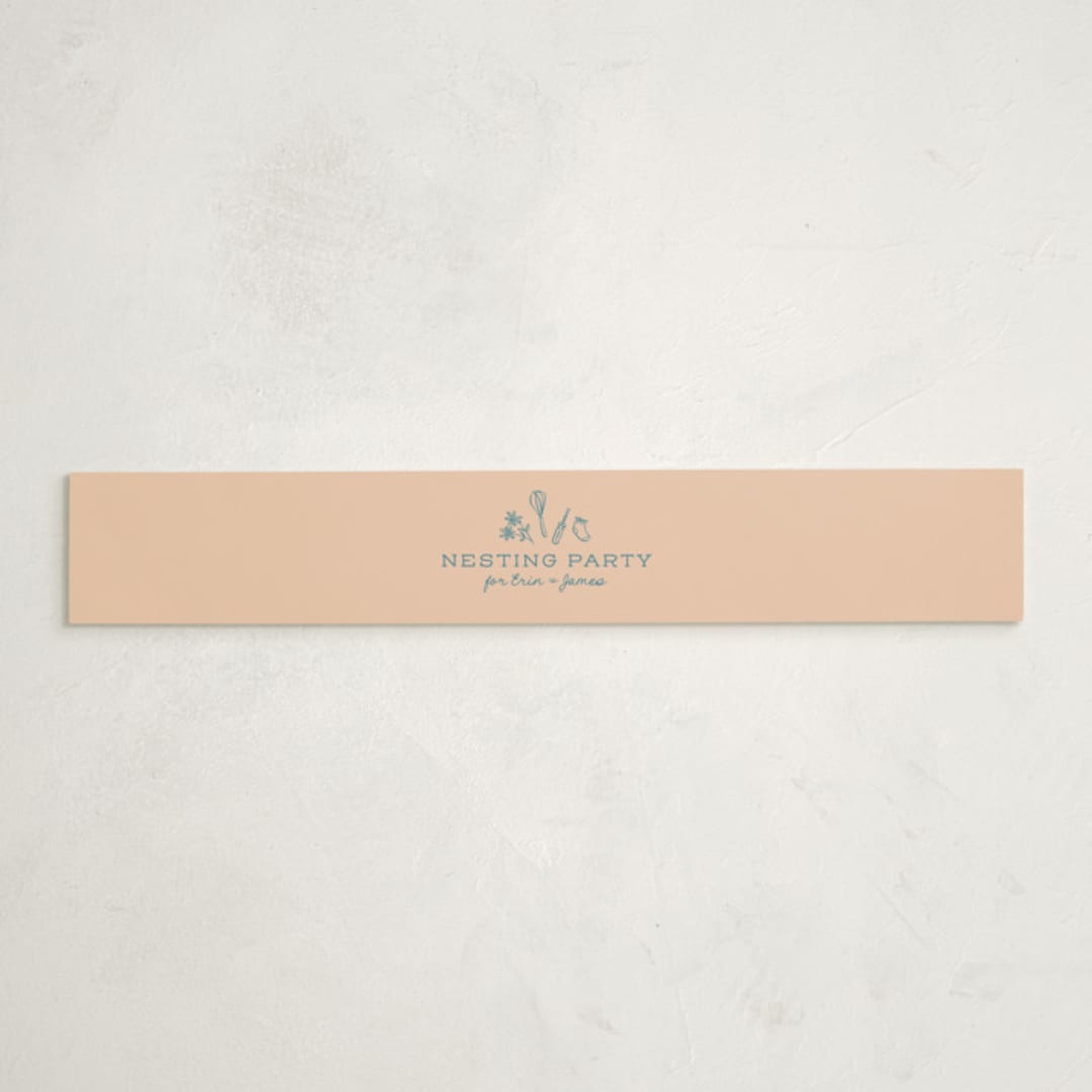"Nesting Toolbox" - Baby Shower Belly Bands in Peachy by Leia Matt - Front