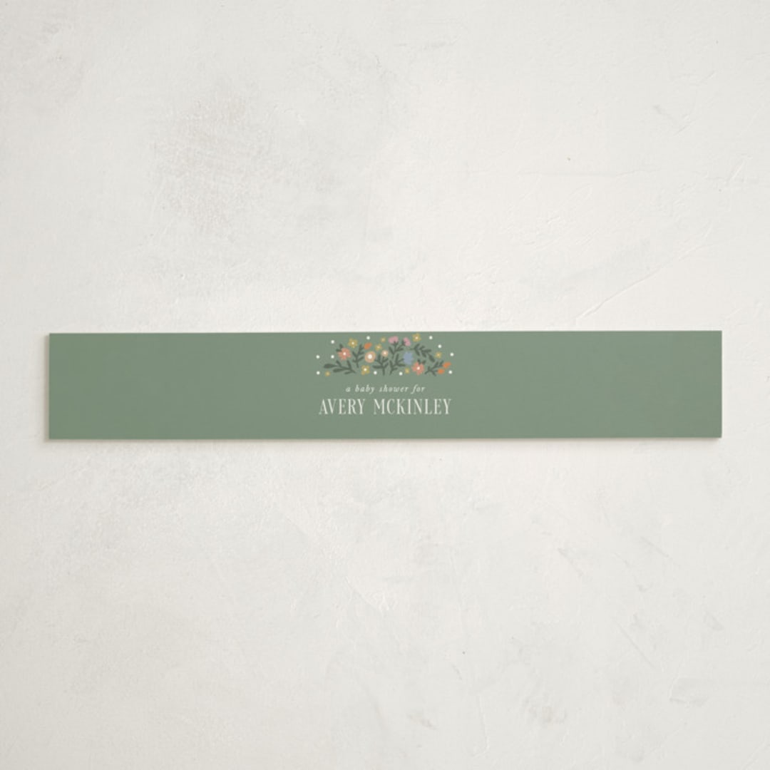 "Floral Archway" - Baby Shower Belly Bands in Garden by Kelly Watkins - Front