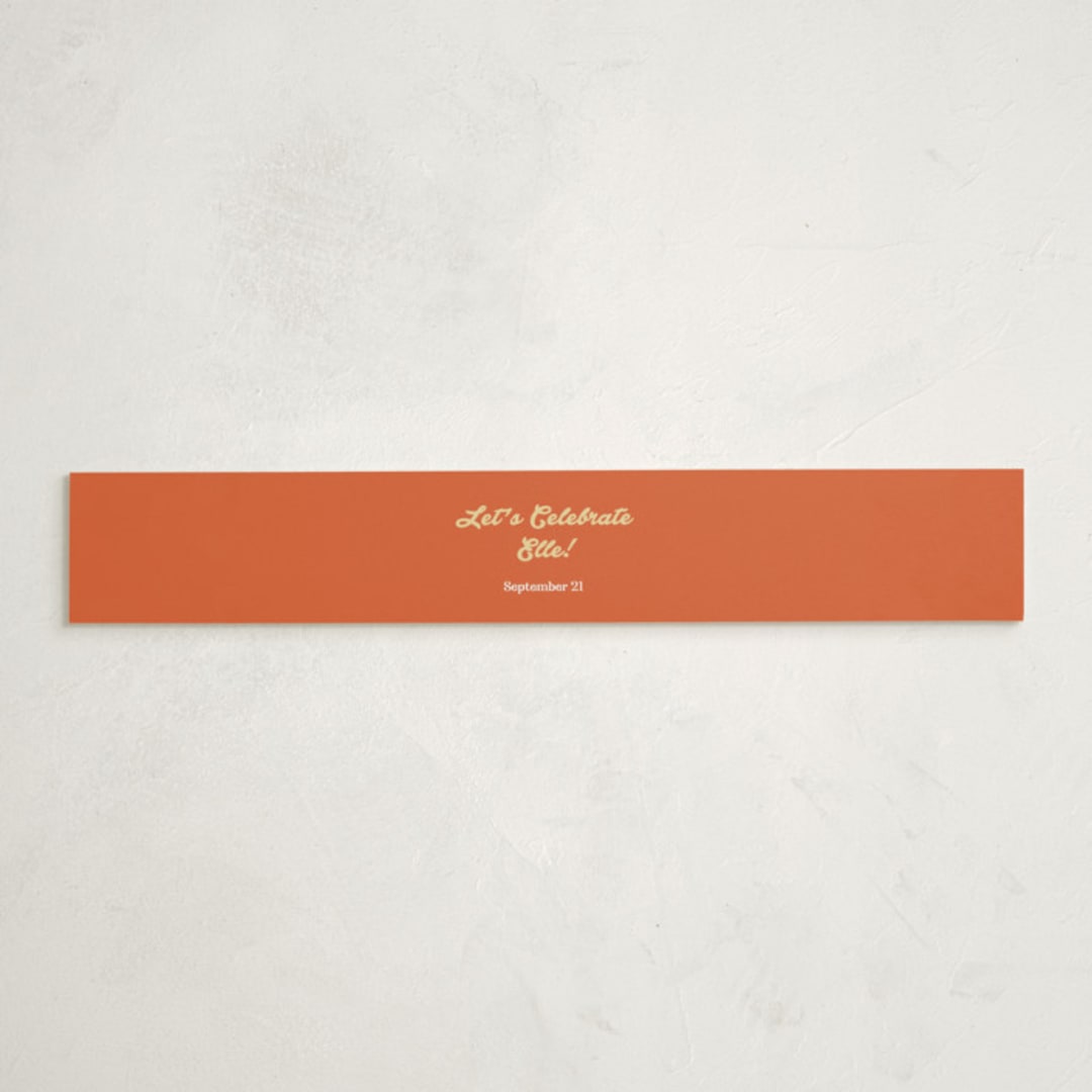 "Modern Peach Floral" - Baby Shower Belly Bands in Daffodil by Felicia Balestrere - Front