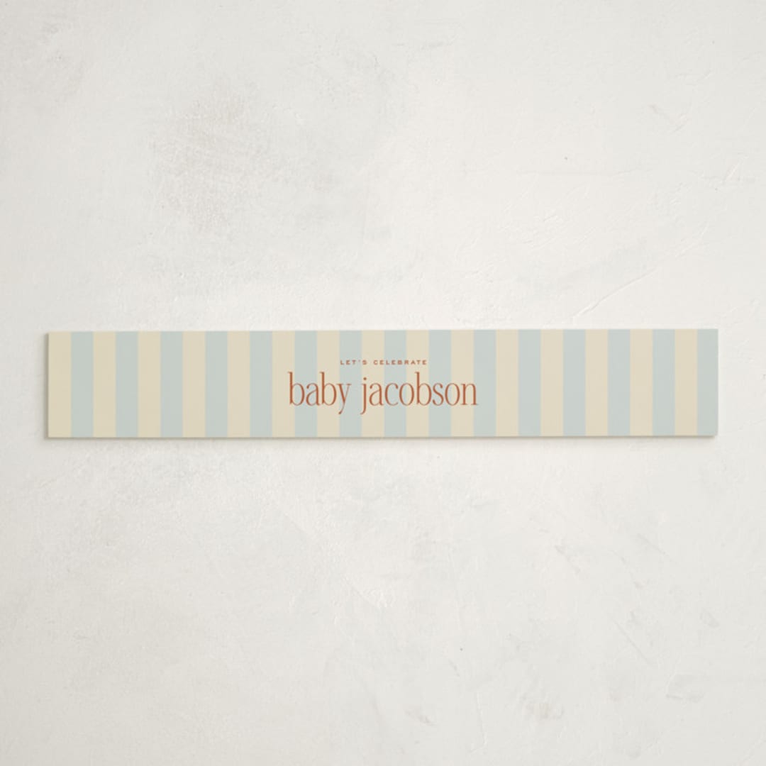 "we're having a party" - Baby Shower Belly Bands in Powder Blue by Ellen Schlegelmilch - Front