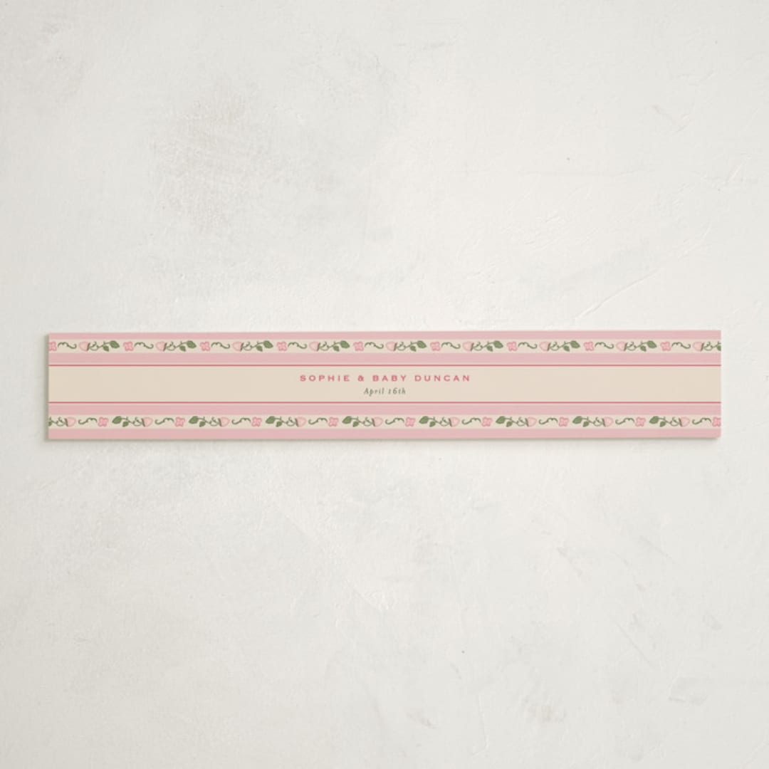 "Very Berry" - Baby Shower Belly Bands in Berry by letterfix - Front