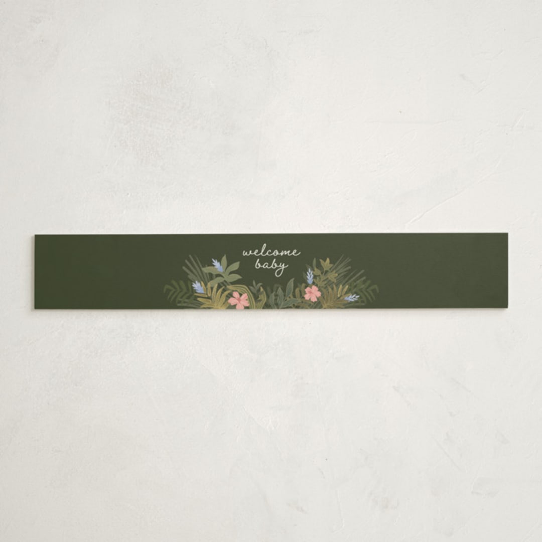 "Jungle Animals" - Baby Shower Belly Bands in Moss by Joanna Griffin - Front