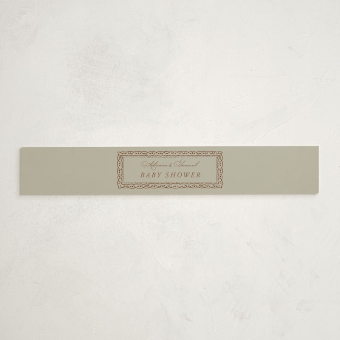 "Scallop Border" - Baby Shower Belly Bands in Buttercream by Lucrecia Caporale - Front