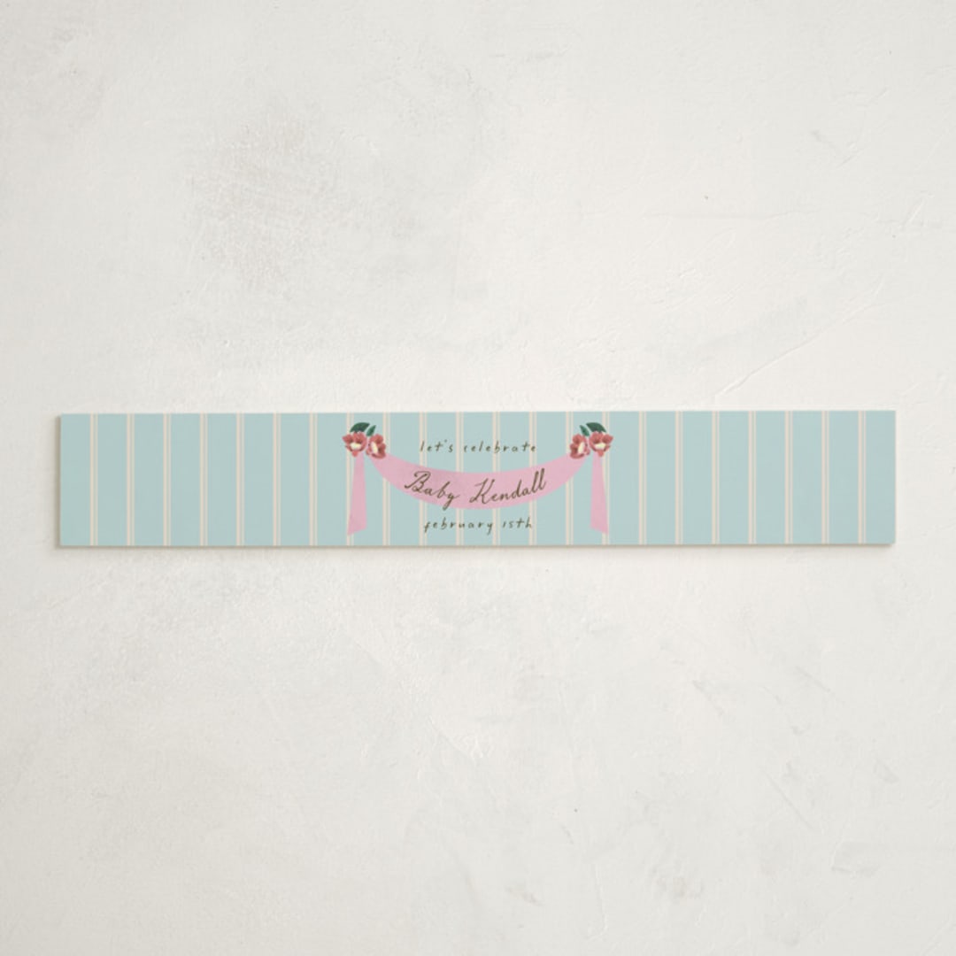 "House of Love" - Baby Shower Belly Bands in Sky by Ana de Sousa - Front